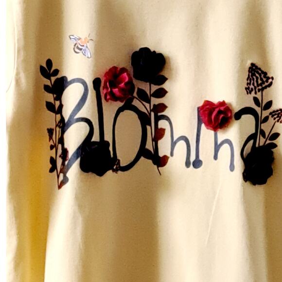 Hanna Andersson Girl's Yellow Booma Tulle Floral Top Size 140 (10) - Picture 2 of 4